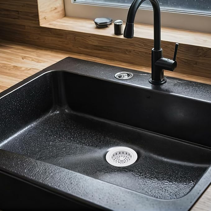 Westbrass D214-50 3-1/2" Post Style Large Kitchen Sink Basket Strainer, Powder Coat White