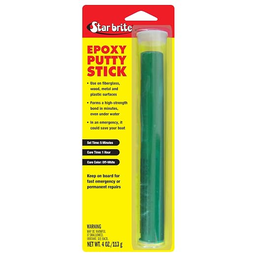 STAR BRITE Epoxy Putty Stick – Quick, Versatile, Permanent Repairs for Boat Hulls, Decks, Pools, Spas, Hot Tubs, and More, Including Use Underwater