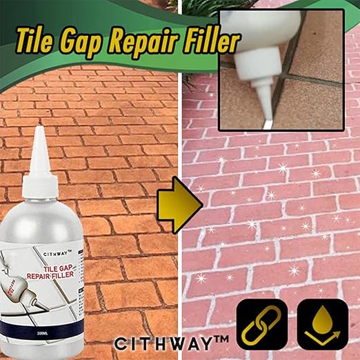 Cithway Waterproof Tile Gap Repair Filler，Tile Grout Repair Agent，Waterproof Tile Gap Repair Filler，Repair and Renew Tile Joints，A Variety of Colors to Choose from(100ML) (White, 3 Bottle)