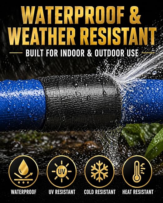 Black Duct Tape Heavy Duty: Wide Waterproof Outdoor Duck Furniture Repair Tape Bulk - Strong Adhesive Weather UV Resistant No-Residue Masking Tapes Patterns Variety Pack (3, White+Grey+Black)