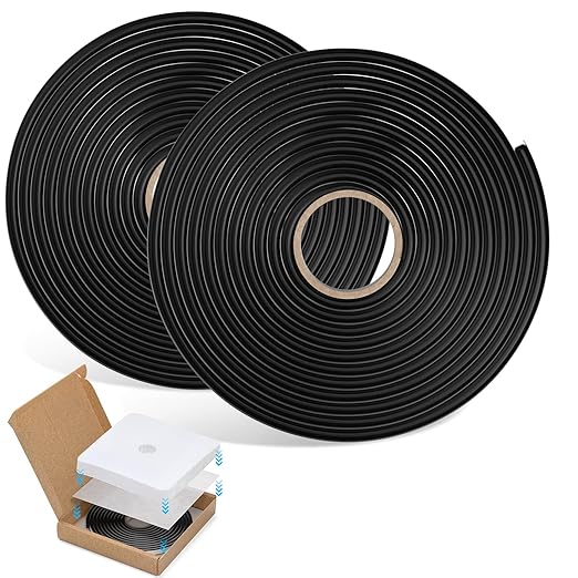 Butyl Sealant Tape 2PCS Butyl Rubber Tape for Installing Car Part, Windows, Doors and Windshield, Black, Waterproof