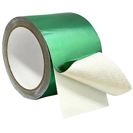 Waterproof Tape Heavy Duty, Tear Resistant Adhesive Tape for Outdoor Repair, Strong Duct Tape for Canvas, Tarp, Tent, Boat Cover, Awning, Vinyl, Plastic - All Weather UV Resistant Patch Kit, Green