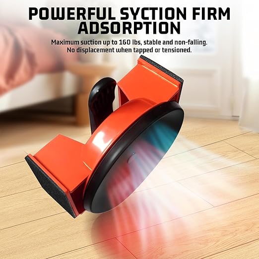 Floor Gap Fixer Tool Heavy Duty - Enhanced Vacuum Suction Cup with Quick Lock, 4 PCS Sticky Pads for Laminate, Vinyl, Wood, Tile Flooring Repair