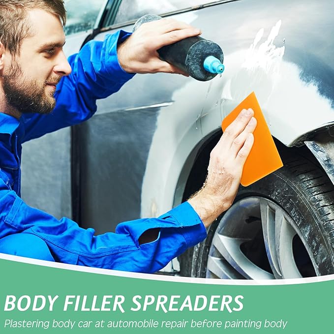 Frienda 20 Pcs Body Filler Spreaders Plastic Tools for Automotive Applying Putties Glazes Caulks and Paint (4 Sizes)