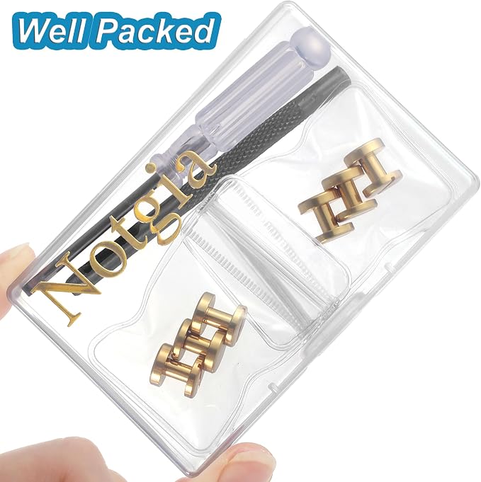 Notgia 6 Sets 10x6MM Brass Chicago Screws Rivets for Leather Binding Screws Studs Purse Hardware Spikes and Studs for Repair Decorate Clothing Shoes Belt Collar Leather Craft (Gold)