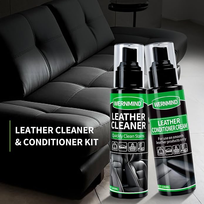Leather Cleaner Conditioner Car Interiors Care Kit Seat Purses Bags