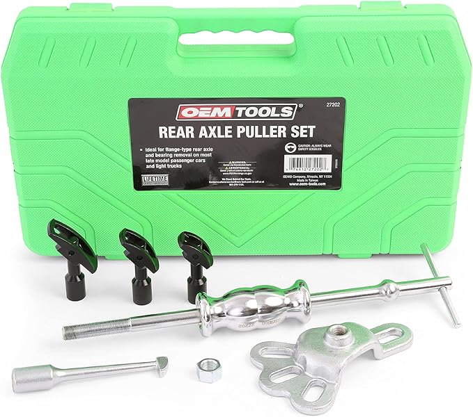 OEMTOOLS 27202 Rear Axle Puller Set | Pull Rear Axle & Bearing for Axle Replacement & Repair | Slide-Hammer Powered for Extra Pull, Works When Other Tools Don’t | Includes Instructions & Carrying Case