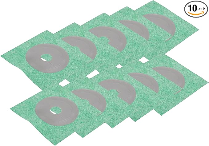 10 Pack 'Hidrotape T' 1-1/8'' to 2-3/4'' Waterproofing Sleeve - Pipe Seal - Pipe Wrap - Waterproofing Material for Shower/Bathroom/Drain Pipes - Fabric Base with Rubber Polymer Guard