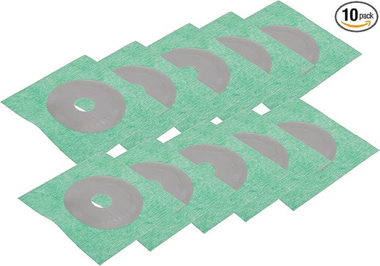 10 Pack 'Hidrotape T' 1-1/8'' to 2-3/4'' Waterproofing Sleeve - Pipe Seal - Pipe Wrap - Waterproofing Material for Shower/Bathroom/Drain Pipes - Fabric Base with Rubber Polymer Guard