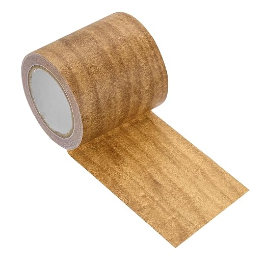 uxcell Wood Grain Repair Tape, 2.2" x 15ft Self Adhesive Wood Grain Colored Duct Tape Waterproof Repair Patch for Furniture Floor Scratch Fix, Baseboards, DIY Decor, Maple Brown