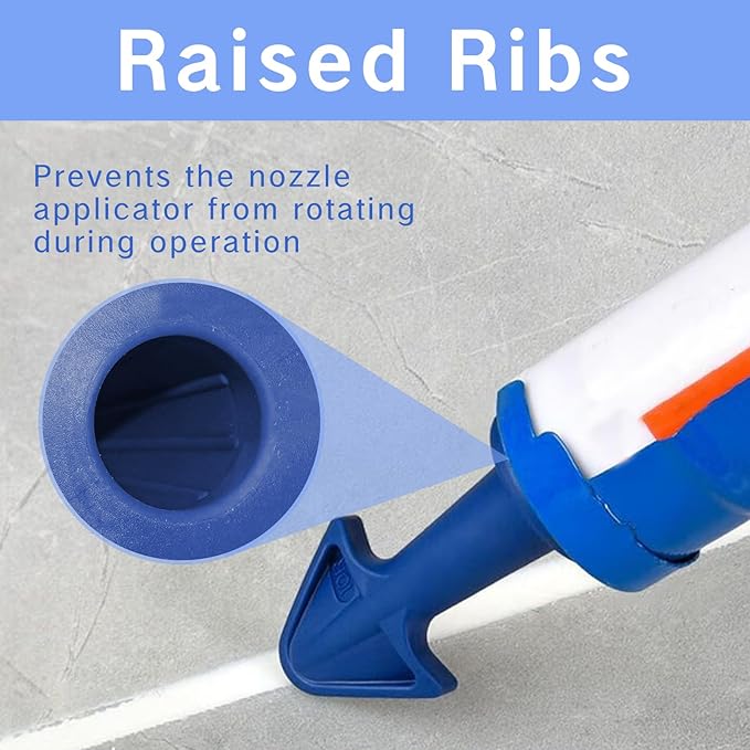 Caulk Tip Tool Caulking Tips Set with Nozzle Adapter Silicone Caulk Applicator Tools Reusable Nozzles for Finishing Grout and Sealant Caulk Gun Accessories for Easy Application 6.5R 10R 13R