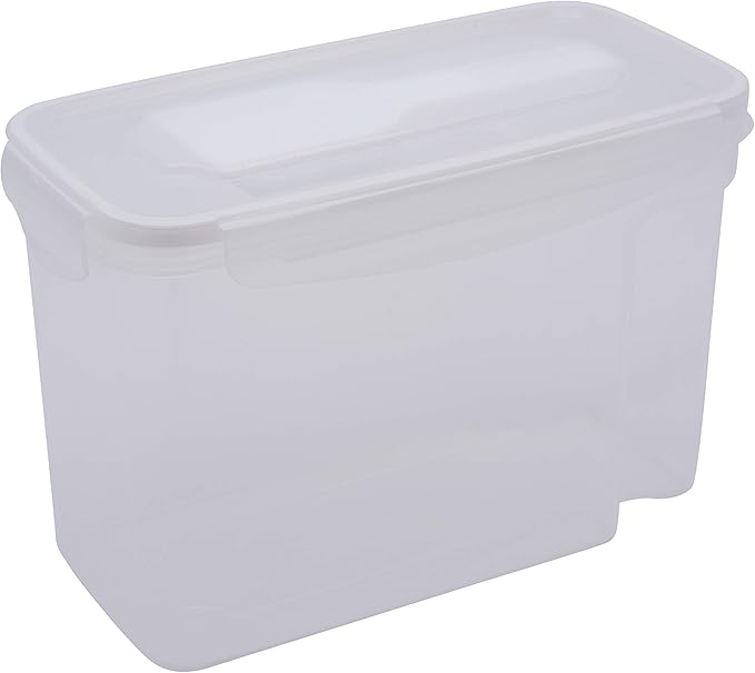 Kitchen Details Cereal Container with Scooper | Medium | Airtight | Food Tin | Keeps Fresh | Kitchen & Pantry Storage Organizers | Clear (Pack of 2)