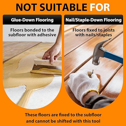Floor Gap Fixer Tool, Laminate Flooring Tools, Enhanced Vacuum Suction Cup & 6 PCS Sticky Pads for Laminate, Wood, Tile, Vinyl Floor Gap Repair Tool - Durable, Compact, & Efficient Flooring Tools