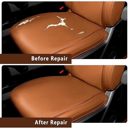 Leather Repair Patch, Breathable Perforated Self Adhesive Repair Patch, Furniture Couch Car Seats Office Chairs Sofa Repair Refurbished Faux Leather Patch (Light Brown,15.7x59 inch)
