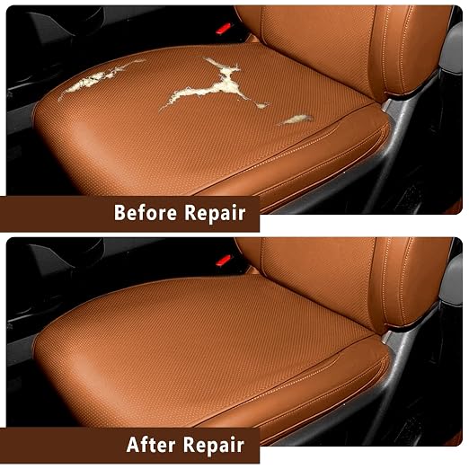Leather Repair Patch, Breathable Perforated Self Adhesive Repair Patch, Furniture Couch Car Seats Office Chairs Sofa Repair Refurbished Faux Leather Patch (Light Brown,15.7x39.3 inch)