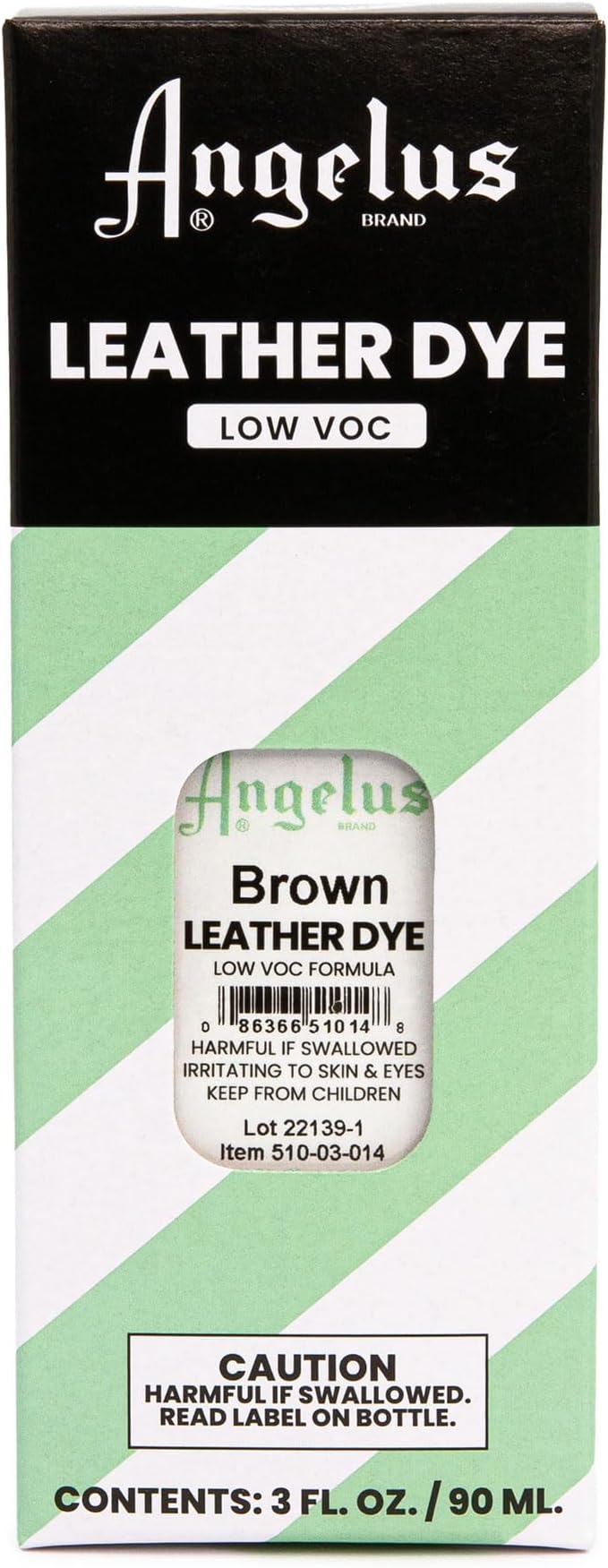 Angelus Leather Dye - Flexible Leather Dye for Shoes, Boots, Bags, Crafts, Furniture, & More 3oz, Dauber Included (Brown)