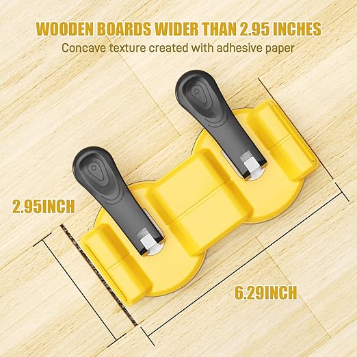 Floor Gap Fixer Tool Kit – 2-in-1 Double Sided Suction Cup with Hammer & 4 Pads for Laminate, Vinyl, Hardwood Floor Repair – Dual-Head Striking Tool for Tight Spaces(2pcs Suction Cups kit)