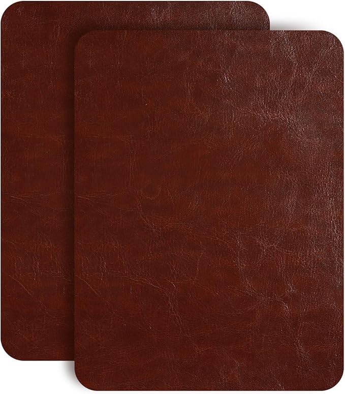 JDLUGH Sofa Leather Repair Patch Tape 8.2x11 Inch2PCS Self Adhesive Leather Sofa, Car Seat, Leather Furniture, Vinyl Repair Patch Kit (8.2x11 Inch,Brown 3.0/Dark Brown 3.0)