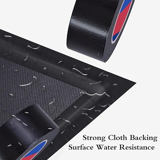 Black Heavy Duty Duct Tape, 2 Inch x 55 Yards, Industrial Grade Waterproof & UV Resistant, Strong Adhesive for Indoor Outdoor Repairs, Crafts, Home Improvement, Moving Packing and DIY Projects