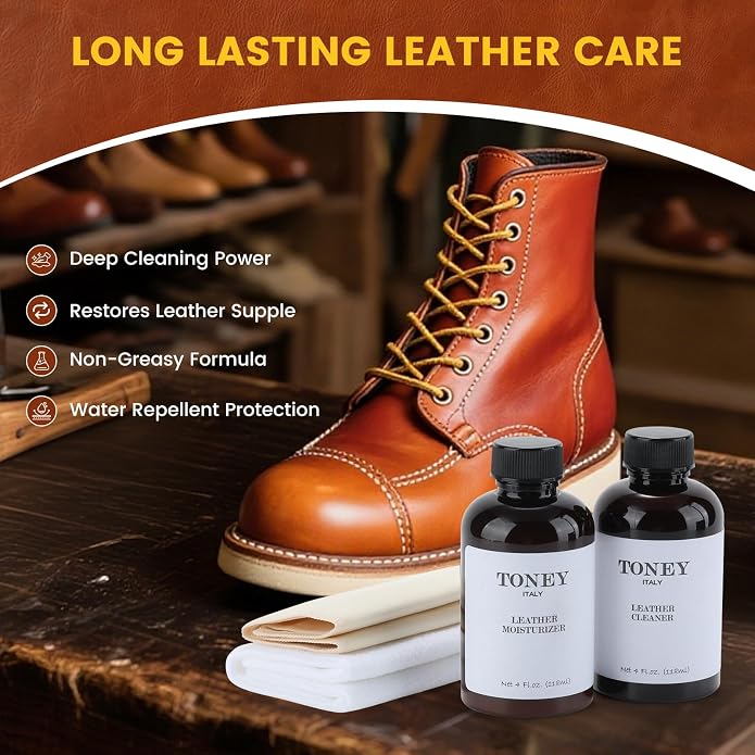 Leather Cleaner & Conditioner Kit,Leather Cleaner,Leather Conditioner,Leather Purse Cleaner & Conditioner Kit,Car Interior Care,Restore Couches,Car Seats & Interior, Jackets, Shoes,Bags for Any Color