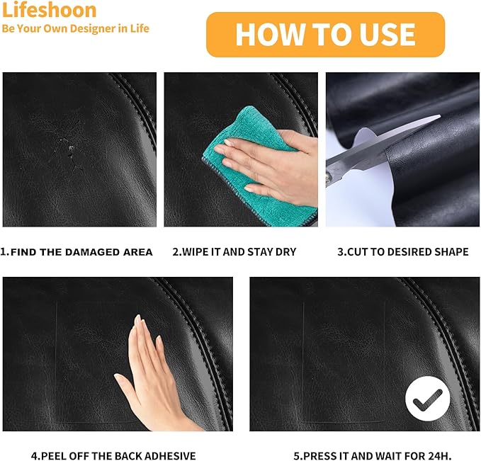 Leather Repair Patch, 17X158 Inch Glossy Self Adhesive Leather Repair, Large Vinyl Patch Tape for Couches, Furniture, Car Seats, Cabinets, Wall, Handbags （17X158 Inch, Coffee）
