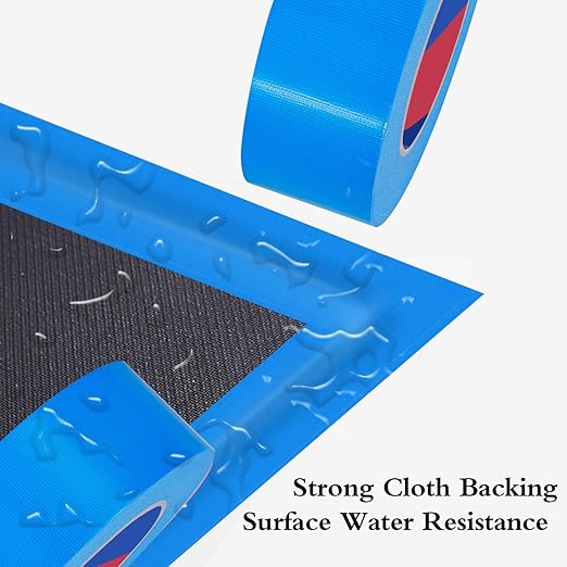 Blue Heavy Duty Duct Tape, 2 Inch x 55 Yards, Industrial Grade Waterproof & UV Resistant, Strong Adhesive for Indoor Outdoor Repairs, Crafts, Home Improvement, Moving Packing and DIY Projects