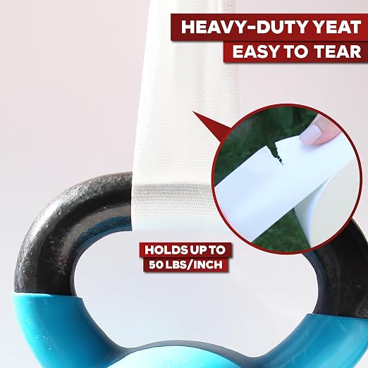 XFasten Super Strong White Duct Tape 3 Inch x 30 Yards 3-Pack (90Yds Total) White Outdoor Tape White Duct Tape Heavy Duty Waterproof, Easy to Tear Travel Duct Tape Bulk for Smooth and Rough Surfaces
