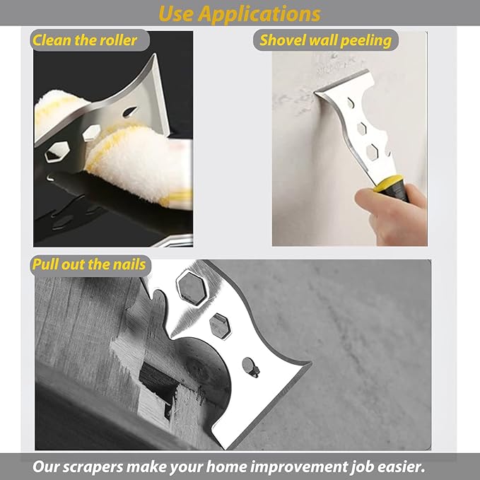 Painters Tool Grout-Caulk Removal-Tool Paint Scraper Tool with Caulking Silicone Pads - Caulking Repair and Finishing Tool Kit