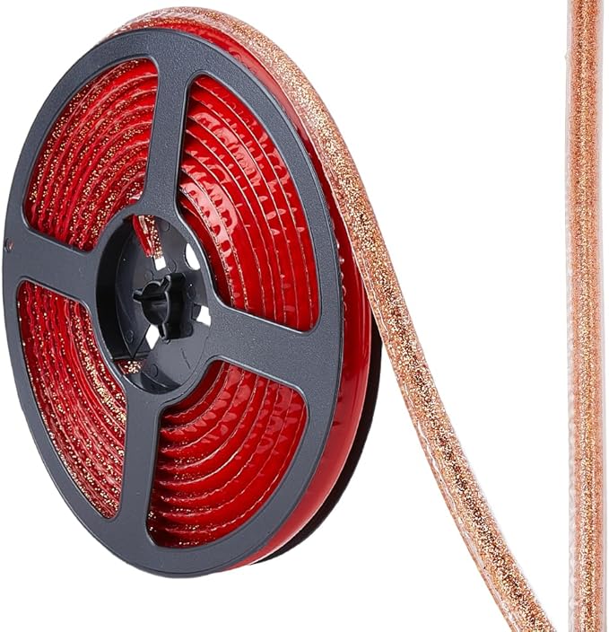 GORGECRAFT 5.5 Yard Self Adhesive Caulk Tape 0.6 Inch Chocolate Waterproof Caulking Strip Peel and Stick Roll Flexible Triangle Molding Trim Sealing Sealant Tape for Shower Bathtub Bathroom Toilet