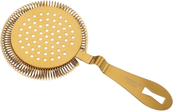 Barfly Deluxe Antique Hawthorne Spring Strainer, Gold