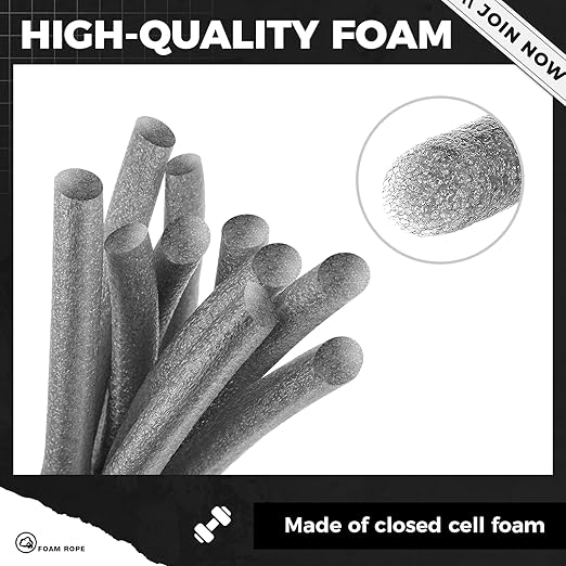 MotiMind 1/2 Inch x 500 ft Foam Backer Rod for Gaps Joints Concrete Crack Filler Caulk Saver Bulk Foam Backing Rod Concrete Filler Rope for Weather Stripping Door Seal(Gray)