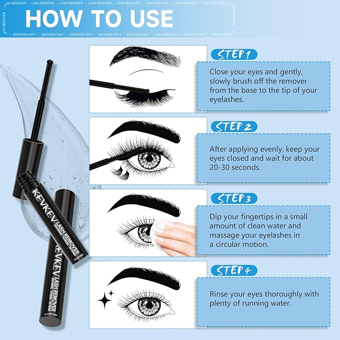 KEVKEV Lash Remover For Lash Extensions 5ml Lash Cluster Remover Oil Texture Lash Remover Gentle Quick Removal,No Residue,Clear Lash Glue Remover DIY Lash Extension Remover at Home