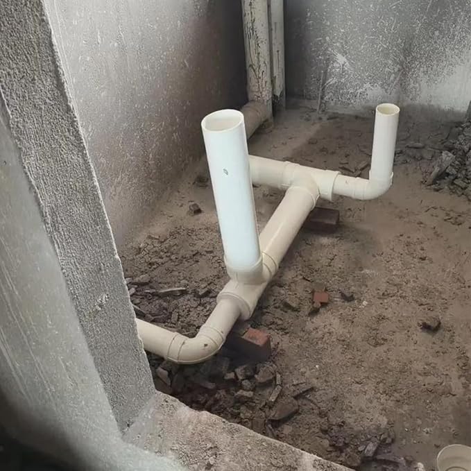 4IN PVC DWV Sanitary Tee 3-Way PVC Pipe Fittings Adapter Furniture Build Grade SCH40 PVC Elbow Fittings Connector for Drain, Waste, Vent