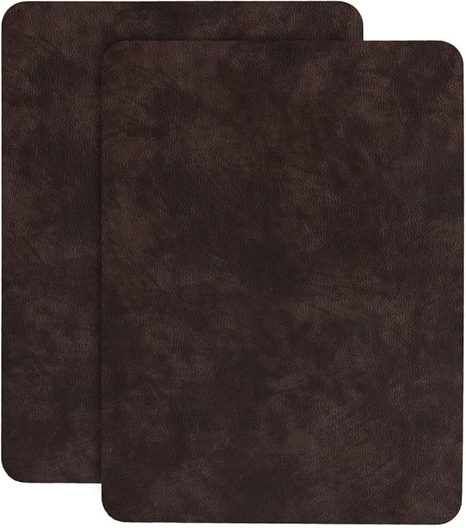 JDLUGH Sofa Leather Repair Patch Tape, 8.2x11 Inch2PCS Self Adhesive Couch, Car Seat, Office Chair, Leather Furniture, Vinyl Repair Patch Kit for Furniture(Dark brown1.0)