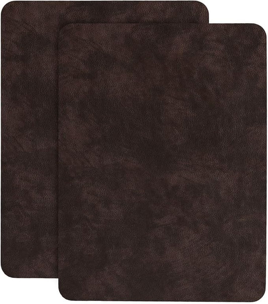 JDLUGH Sofa Leather Repair Patch Tape, 8.2x11 Inch2PCS Self Adhesive Couch, Car Seat, Office Chair, Leather Furniture, Vinyl Repair Patch Kit for Furniture(Dark brown1.0)