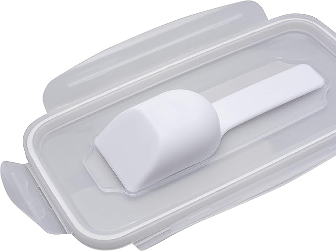 Kitchen Details Cereal Container with Scooper | Medium | Airtight | Food Tin | Keeps Fresh | Kitchen & Pantry Storage Organizers | Clear (Pack of 2)