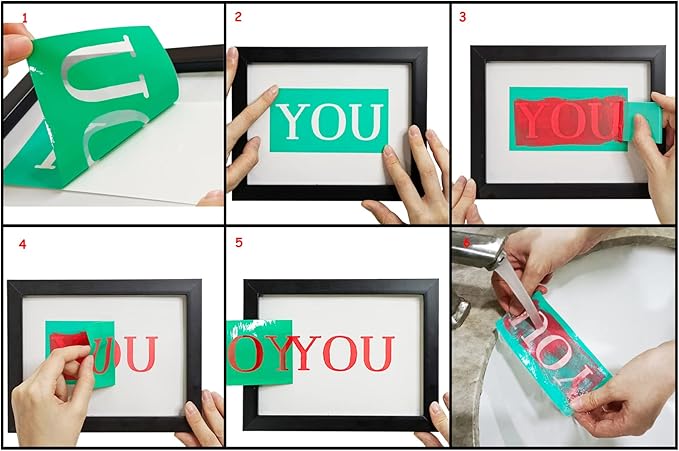 DGAGA 16 Packs Chalk Paste Squeegee Set Screen Printing Tools for Painting Chalk Paste/Ink, 2PCS Silk Screen Stencils Rubber Mini Squeegees Sticks Pens, 5 Stir Sticks, 2 Color Trays and Spray Bottle