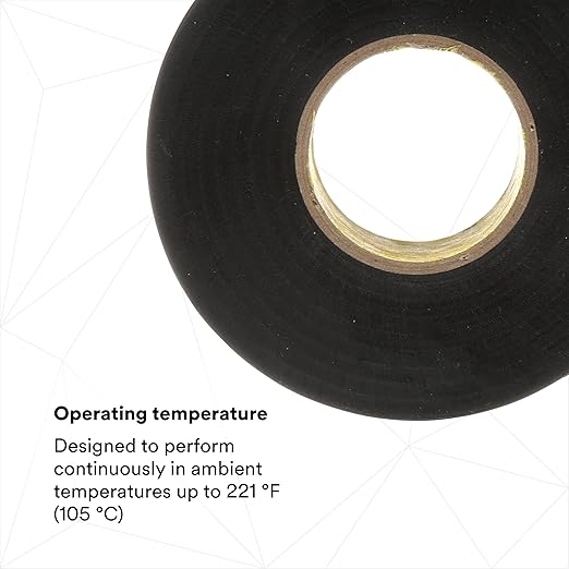 3M Scotch Super 33+ Electrical Tape - 3/4 in x 52 ft, Premium Grade All-Weather Vinyl, Resistant to Abrasion, Moisture, Corrosion, Alkalies - Black, 1 Roll