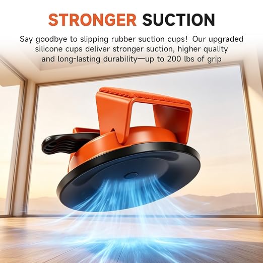 Floor Gap Fixer Tool with Mallet, 45° Impact Design Laminate Flooring Tools, Floor Suction Cup Tool for Gaps with Cleaning Scraper & 5 Sticky Pads for Laminate, Lvp, Vinyl Plank Flooring