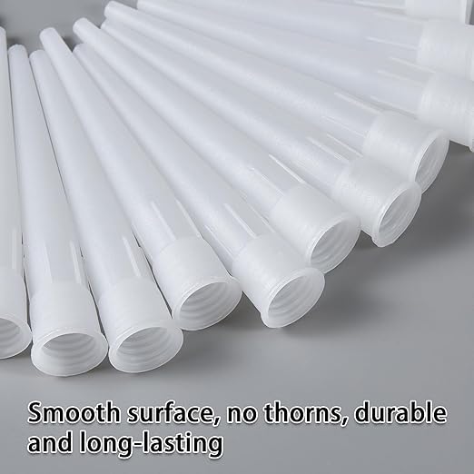 QDiShi Caulking Nozzle Tips 10cm/4inch 30Pcs - Plastic Caulking Gun Extender for Seamless Sealant Application, Caulk Nozzle Tip Tool