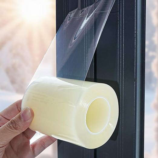 Birllaid Window Sealing Tape, Window AC Insulation Air Conditioner Sealing Tape,3 Inch x 99 FT(33 Yards), No Residue, Clear