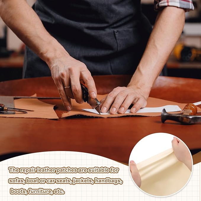 MECCANIXITY Leather Repair Patch 14"x54" Self-Adhesive Leather Vinyl Repair Tape Kit for Furniture Couches Sofa Chair Car Boat Seats Jackets, Dark Blue