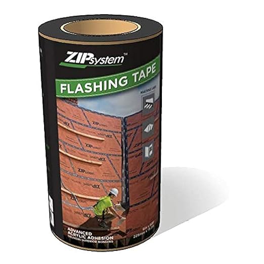 ZIP System Flashing Tape - Adhesive Flashing Tape - Advanced Acrylic Adhesive - Professional-Grade - Weather Protection - for Windows, Doors, & Rough Openings - 9" x 50' Roll