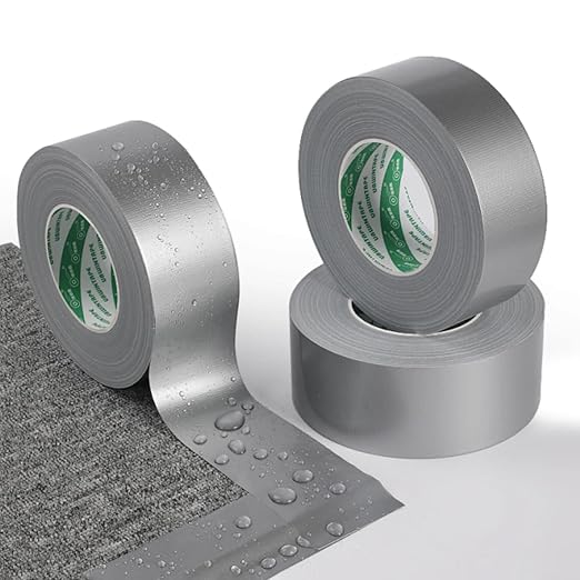 Heavy Duty Cloth Waterproof Tape 2" x50ft, Fiberglass Reinforced for Roofing/Pipes, Butyl Rubber Adhesive - Weatherproof & UV Resistant (Gray)