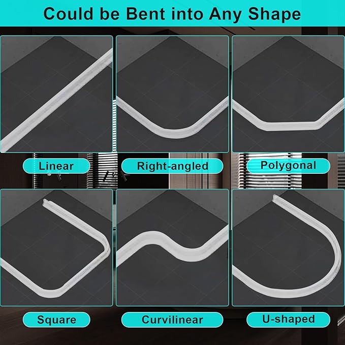 Hi-Na 3ft/5ft/6ft/8ft10ft Collapsible Shower Threshold Water Dam Water Barrier for Shower and Water Stopper Keeps Water Inside Water Threshold for Wet and Dry Separation (10ft, Clear)