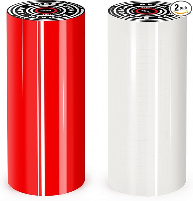 VViViD Headlight & Taillight Adhesive Repair Tape Red and Transparent 2-Roll Pack (12" x 7ft)