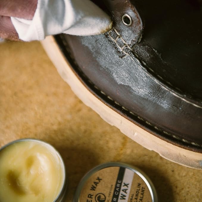 Otter Wax Boot Wax | 2 oz | Heavy-Duty Leather Waterproofing Wax & Protective Leather Sealant for Leather Boots, Hats, & Rain Gear | All-Natural & PFAS-Free Beeswax Protectant | Made in Portland USA