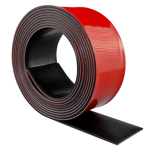 Neoprene Rubber Strips Self Adhesive Solid Rubber Sheets, Rolls & Strips for DIY Gaskets Crafts Pads Seals Warehouse Flooring Neoprene Sheet with Adhesive Backing (2" Wide x 1/16" Thick x 10' Long)