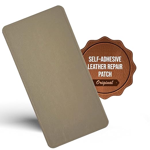 MastaPlasta Self-Adhesvie Premium Leather Repair Patch - Beige 8" x 4" (20 x 10 cm). Your Instant Stick-On Upholstery-Quality Leather Repair Kit for Couches, Car Interiors, Bags & DIY