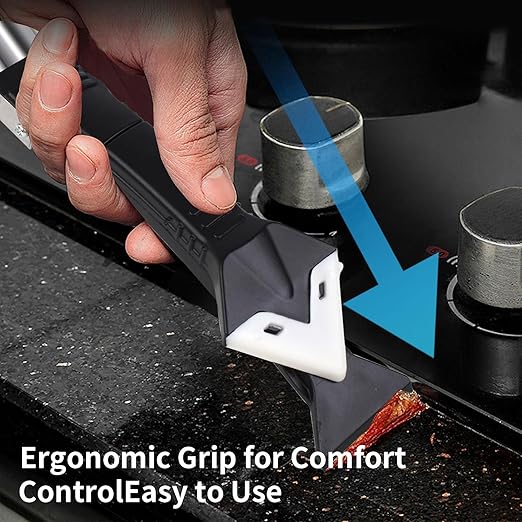 3 in 1 Silicone Caulking Tool with 5 Replaceable Pads - Stainless Steel Sealant Finisher & Grout Remover for Kitchen, Bathroom, Tile, Window, Sink Joints